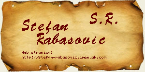 Stefan Rabasović vizit kartica